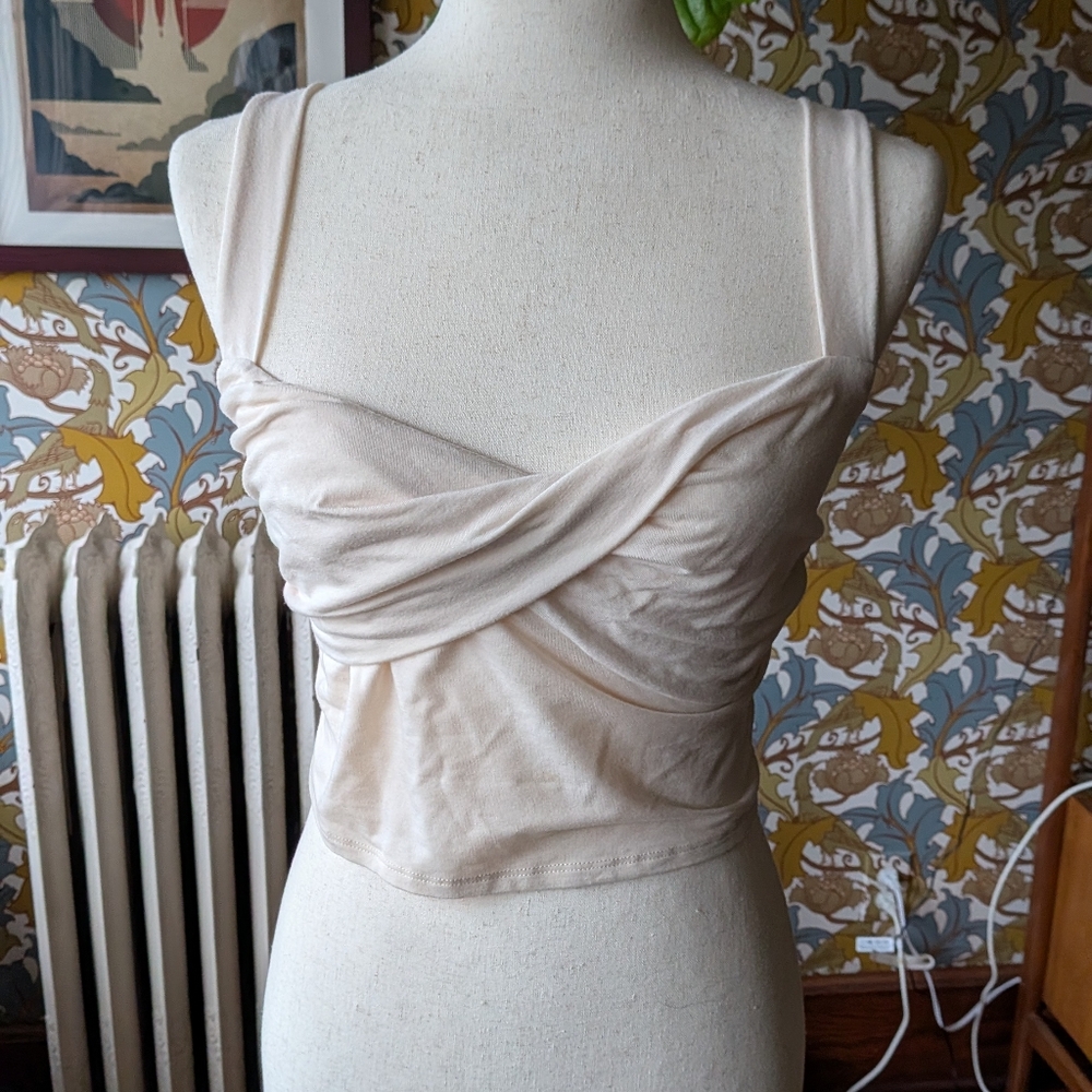 Reformation Cream Textured Top